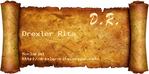 Drexler Rita névjegykártya