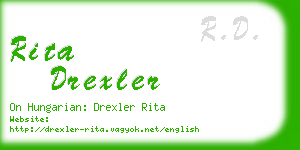 rita drexler business card